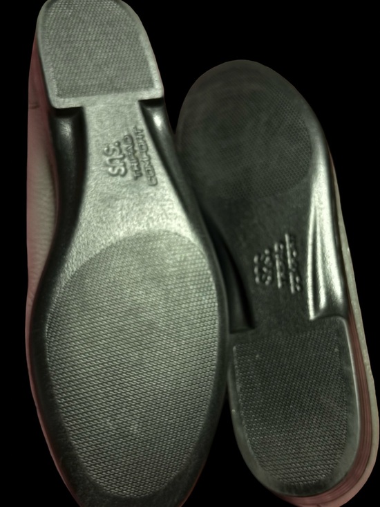 SAS Metallic Silver Leather Slip-On Loafers with Bit Detail